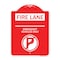 Signmission Fire Lane Emergency Vehicles W/ No Parking, Red & White Aluminum Sign, 18" x 24", RW-1824-24015 A-DES-RW-1824-24015 - alternate 1